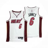 Maillot Miami Heat LeBron James #6 Association 2021-22 Blanc