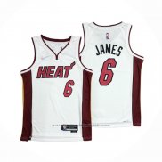 Maillot Miami Heat LeBron James #6 Association 2021-22 Blanc