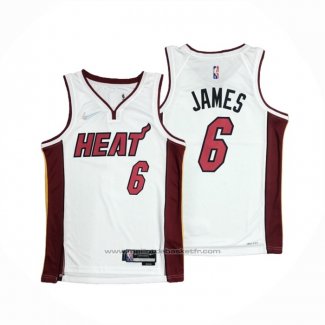 Maillot Miami Heat LeBron James #6 Association 2021-22 Blanc