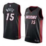 Maillot Miami Heat Okaro White #15 Icon 2018 Noir