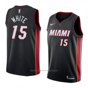 Maillot Miami Heat Okaro White #15 Icon 2018 Noir