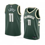 Maillot Milwaukee Bucks Brook Lopez #11 Icon 2018 Vert