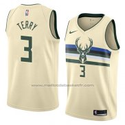 Maillot Milwaukee Bucks Jason Terry #3 Ville 2018 Crema