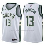 Maillot Milwaukee Bucks Malcolm Brogdon #13 Swingman Association 2017-18 Blanc