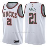 Maillot Milwaukee Bucks Tony Snell #21 Return To The Mecca Classic 2017-18 Blanc