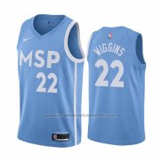 Maillot Minnesota Timberwolves Andrew Wiggins #22 Ville Edition Bleu