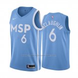 Maillot Minnesota Timberwolves Jordan Mclaughlin #6 Ville Edition Bleu