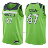 Maillot Minnesota Timberwolves Taj Gibson #67 Statement 2017-18 Vert