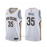Maillot New Orleans Pelicans Christian Wood #35 Association Blanc