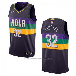 Maillot New Orleans Pelicans E.j. Liddell #32 Ville 2022-23 Volet