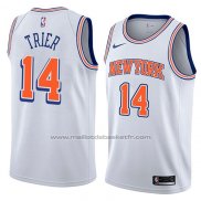 Maillot New York Knicks Allonzo Trier #14 Statement 2018 Blanc