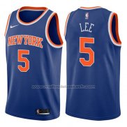 Maillot New York Knicks Courtney Lee #5 Icon 2017-18 Bleu