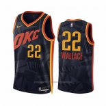 Maillot Oklahoma City Thunder Cason Wallace #22 Ville 2023-24 Noir