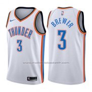 Maillot Oklahoma City Thunder Corey Brewer #3 Association 2017-18 Blanc