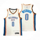 Maillot Oklahoma City Thunder Russell Westbrook #0 Association Blanc