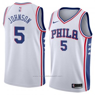 Maillot Philadelphia 76ers Amir Johnson #5 Association 2018 Blanc