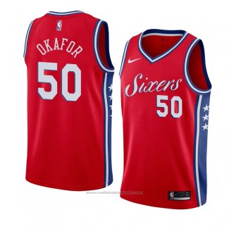 Maillot Philadelphia 76ers Emeka Okafor #50 Statement 2018 Rouge