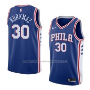 Maillot Philadelphia 76ers Furkan Korkmaz #30 Icon 2018 Bleu