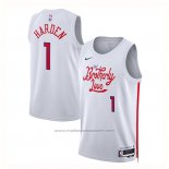 Maillot Philadelphia 76ers James Harden #1 Ville 2022-23 Blanc