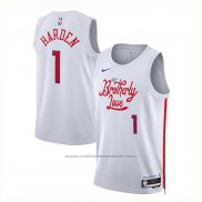 Maillot Philadelphia 76ers James Harden #1 Ville 2022-23 Blanc