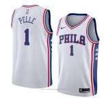 Maillot Philadelphia 76ers Norvel Pelle #1 Association 2017-18 Blanc