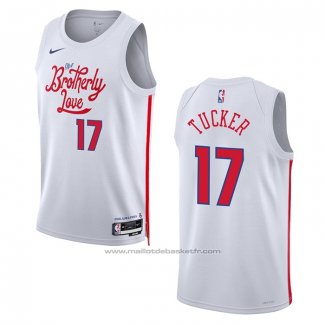 Maillot Philadelphia 76ers P.J. Tucker #17 Ville 2022-23 Blanc