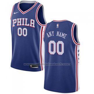 Maillot Philadelphia 76ers Personnalise 17-18 Bleu