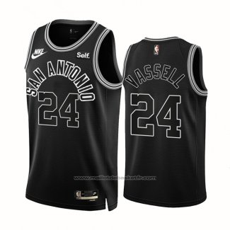 Maillot San Antonio Spurs Devin Vassell #24 Classic 2022-23 Noir