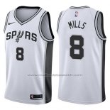 Maillot San Antonio Spurs Patty Mills #8 Swingman Association 2017-18 Blanc