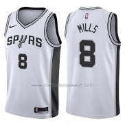 Maillot San Antonio Spurs Patty Mills #8 Swingman Association 2017-18 Blanc