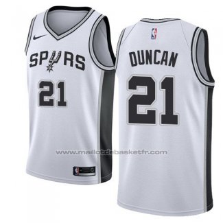 Maillot San Antonio Spurs Tim Duncan #21 Association 2017-18 Blanc