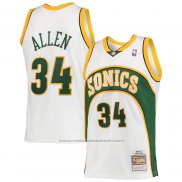Maillot Seattle Supersonics Ray Allen #34 Mitchell & Ness 2006-07 Blanc