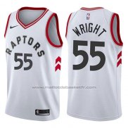 Maillot Toronto Raptors Delon Wright #55 Association 2017-18 Blanc