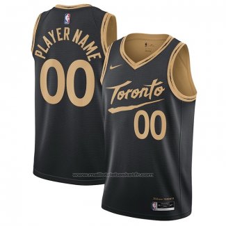 Maillot Toronto Raptors Personnalise Ville 2020-21 Noir