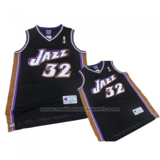 Maillot Utah Jazz Karl Malone #32 Retro Noir