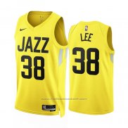 Maillot Utah Jazz Saben Lee #38 Icon 2022-23 Jaune