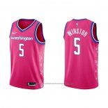 Maillot Washington Wizards Cassius Winston #5 Ville 2022-23 Rosa