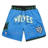 Short Minnesota Timberwolves Mitchell And Ness Jsut Don Bleu