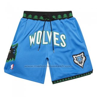 Short Minnesota Timberwolves Mitchell And Ness Jsut Don Bleu