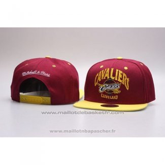 Casquette Cleveland Cavaliers Snapback Rouge Jaune