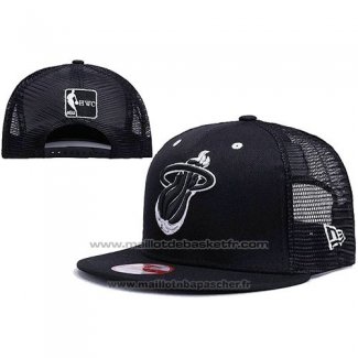 Casquette Miami Heat Snapback Blanc Noir