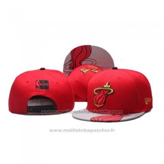 Casquette Miami Heat Snapback Rouge