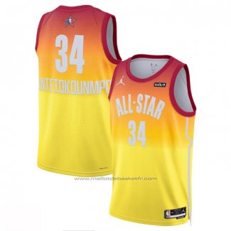 Maillot All Star 2023 Milwaukee Bucks Giannis Antetokounmpo #34 Orange