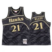 Maillot Atlanta Hawks Dominique Wilkins #21 1986-87 Hardwood Classic Noir