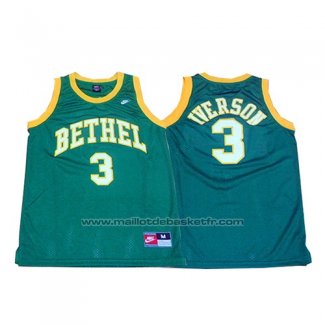 Maillot Bethel Allen Iverson #3 Retro Vert