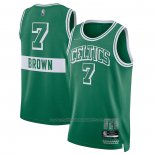 Maillot Boston Celtics Jaylen Brown #7 Ville 2021-22 Vert