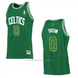 Maillot Boston Celtics Jayson Tatum #0 Snakeskin Hardwood Classics 2021 Vert
