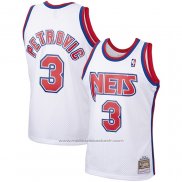 Maillot Brooklyn Nets Drazen Petrovic #3 Mitchell & Ness 1992-93 Blanc