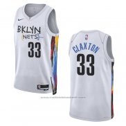 Maillot Brooklyn Nets Nicolas Claxton #33 Ville 2022-23 Blanc