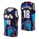 Maillot Brooklyn Nets Yut Watanabe #18 Ville 2023-24 Noir